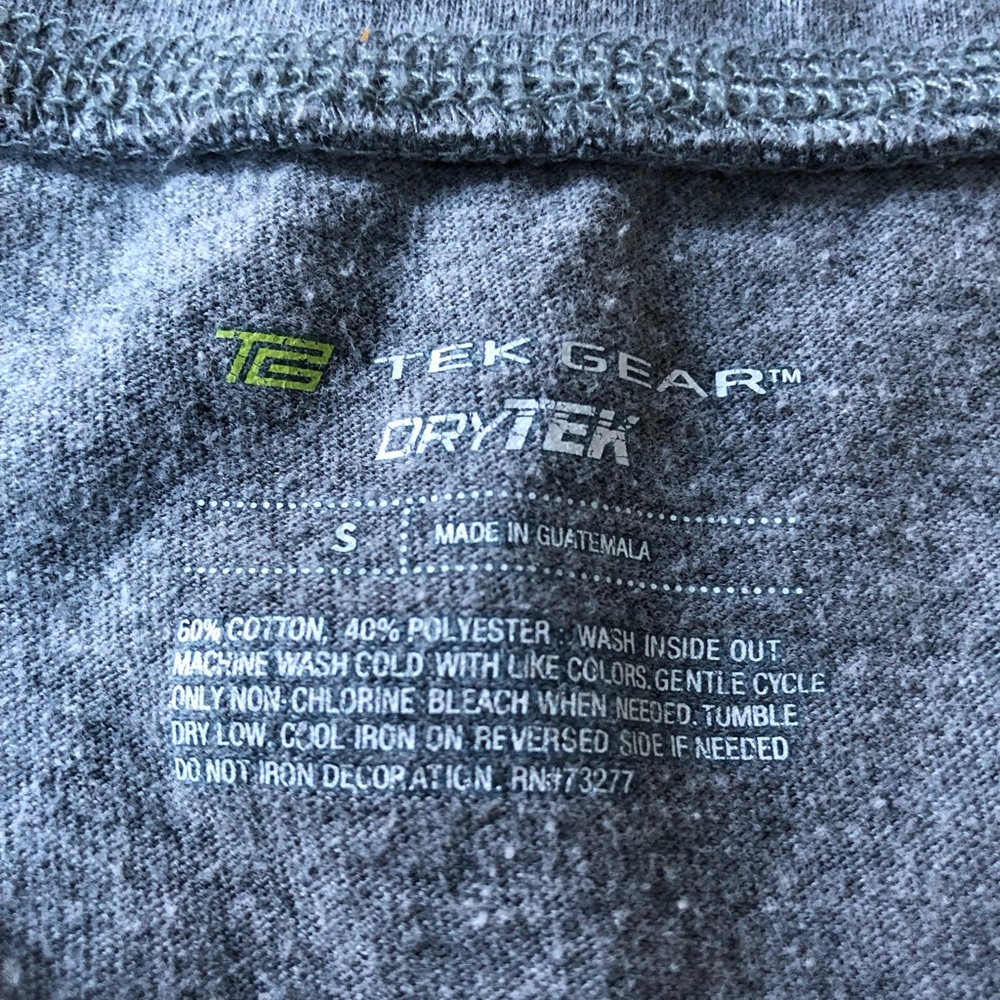 Tek Gear Women’s S Heathered Gray Bodycon Short-Sleeved Athletic Running T-Shirt - Picture 4 of 9